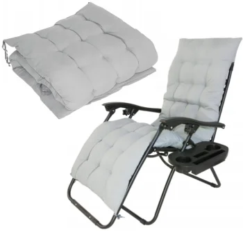 Stepēts Spilvens Paliktnis Dārza Atpūtas Krēslam Šezlongam, 160cm | Garden Lounger Pillow Folding Chair Cushion