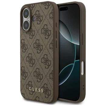 Чехол Guess 4G Classic для iPhone 17, коричневый