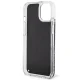 Чехол Guess для iPhone 14 Liquid Glitter Marble, черный