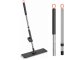 Flat Microfiber Floor Mop with Telescopic Handle and Rotating Head, Grey