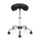 ModernHome Adjustable Swivel Saddle Stool on Wheels, Black