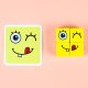 Play cubes / blocks with cards for children with pictures of emotions, game