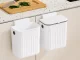 Hanging Trash Can with Lid, 11L, White