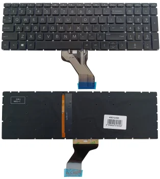 Клавиатура для HP Pavilion 15-CX, 15-DS с подсветкой, US, черная
