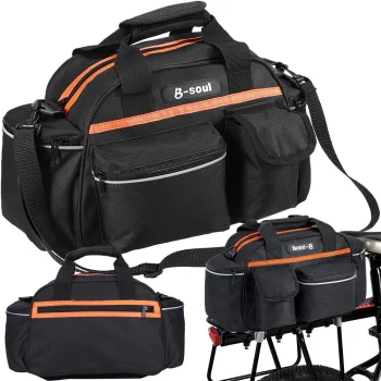 Universāla velosipēda bagāžnieka soma, 15L, melna