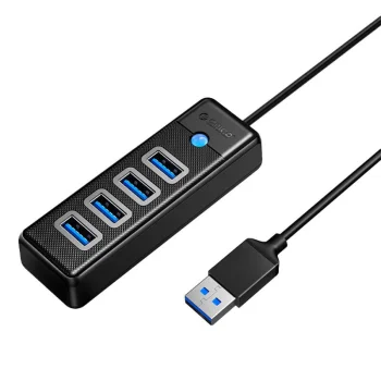 Orico Концентратор USB - 4x 3.0, 5 Гбит/с, 0,15 м (черный)