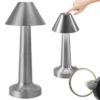 Bedroom Night Light Wireless Table Lamp, Silver color