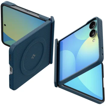 Spigen AirSkin Aramid MagFit vāciņš priekš Samsung Galaxy Z Flip 8, Navy Blue