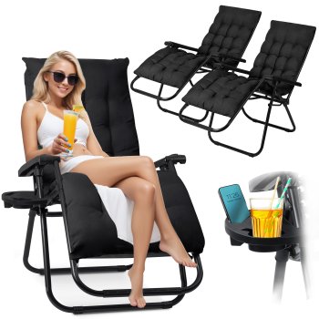 Sofotel ChillWell folding garden lounger with cushion set of 2 pcs