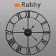 Настенные часы Ruhhy 01562 с римскими цифрами, Retro Loft 3D, 47 см, Черные
