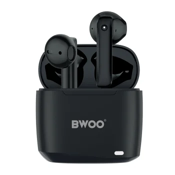 BWOO BW94 Bezvadu TWS austiņas, Bluetooth 5.3, melnas