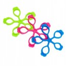 4Fizjo 406 pirkstu un plaukstas treniņu gumiju komplekts, 3 gab., rozā/zaļš/zils