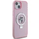 Чехол Karl Lagerfeld для iPhone 15 Plus Ring Stand Karl & Choupette MagSafe, розовый