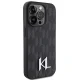 Чехол Karl Lagerfeld Leather Monogram для iPhone 15 Pro Черный
