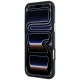 Guess Grained Round Strass Logo MagSafe vāciņš iPhone 18 Pro Max / 17 Pro Max, melns