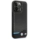 Чехол BMW Leather Carbon для Apple iPhone 14 Pro, черный