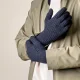 Вязаные перчатки для смартфона с прорезями для пальцев, черные