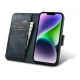 Кожаный чехол-книжка 2 в 1 iCarer для iPhone 14 Plus с RFID-защитой, синий