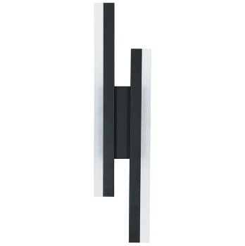 Dubultā LED Sienas Lampa ZD142, Silti Balta, Melna