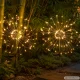 Saules LED dārza lampa Pienene Uguņošana ar durkli, silti balta