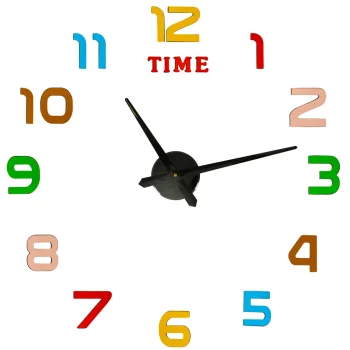 DIY Adhesive Wall Clock, 80-90 cm, Colorful