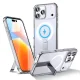 Hybrid Armor X iPhone 17 Pro Max vāciņš ar statīvu un MagSafe, caurspīdīgs