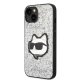 Karl Lagerfeld iPhone 14 Case Glitter Choupette Silver