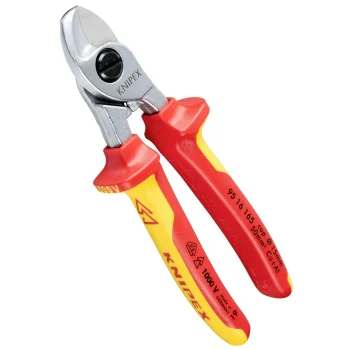Kabeļu šķēres KNIPEX 95 16 165, 165 mm, sarkanas/dzeltenas