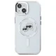Чехол Karl Lagerfeld IML Metal Karl&Choupette Head MagSafe для iPhone 15, Белый