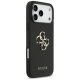 Guess iPhone 17 Pro Max vāciņš Grained Big 4G & Classic Logo, melns
