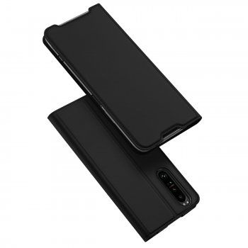 Sony Xperia 1 IV DUX DUCIS Skin Pro Series Phone Case Cover, Black | Telefona Vāciņš Maciņš Apvalks Grāmatiņa