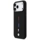 BMW M silikona MagSafe maciņš ar trīskrāsu līniju iPhone 17 Pro Max – melns | Phone Case Cover