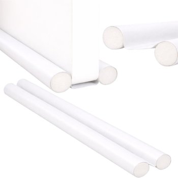 Under Door Draft Stopper Foam Seal Cold Air Blocker 96cm, White
