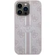 Чехол Guess для iPhone 13 Pro Max 4G Printed Stripes MagSafe, розовый
