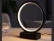 LED galda un nakts lampa gredzena formā ar spilgtuma regulēšanu, 23.5cm, melna
