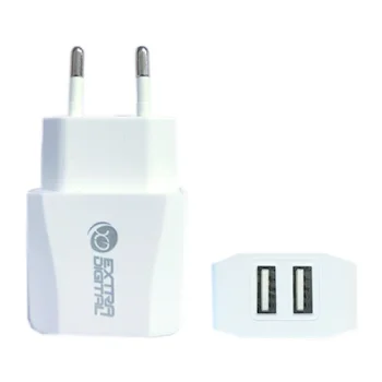 Extra Digital 2x USB lādētājs 2.1A, balts