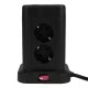 Huslog Tower Power Strip Surge Protector with 8 Outlets and USB C, black