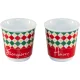Гейзерная кофеварка Bialetti Mini Express Tricolore Damier с 2 чашками, 90 мл