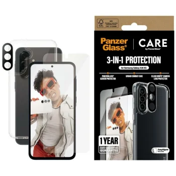 CARE от PanzerGlass Флагманский набор 3в1 Чехол+Стекло+Линза для Samsung Galaxy...
