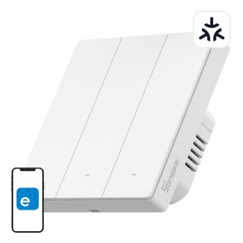Viedais sienas slēdzis SONOFF M5-3C-86W 3 kanālu Matter WiFi