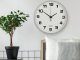 Wall Silent Round Clock 25 cm, Silver