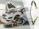 LED darbnīcas lampa ar magnētu un akumulatoru, 125–182 cm, motora pārsegam