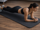 Premium Yoga and Pilates Exercise Mat with Carrying Strap 183cm, Black Grey