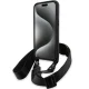 BMW iPhone 15 Pro Max Case M Edition Carbon Tricolor Lines & Strap, Black