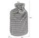 Ruhhy Gumijas Karstā Ūdens Termofors Ar Vāciņu, 2L | Rubber Hot Water Bottle Heating Pad