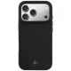 Mercedes Leather Mesh with Bow Line MagSafe vāciņš iPhone 17 Pro, melns
