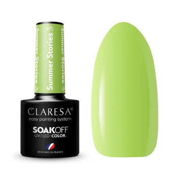 Claresa Summer Stories 3 hibrīda nagu laka, Zaļa, 5g