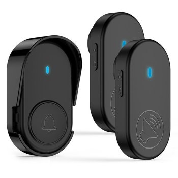 Long Range Wireless Doorbell Kit with 2 Plug-in Receivers, 250m Range