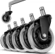 Biroja Krēslu Gumijas Riteņi Ritenīši, 5gab. | Office Chair Rubber Wheels