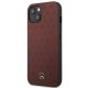 Чехол Mercedes для iPhone 13 mini Leather Stars Pattern, красный